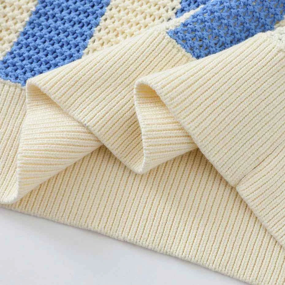 Long-lasting Retro Striped Knit Jumper Sweater