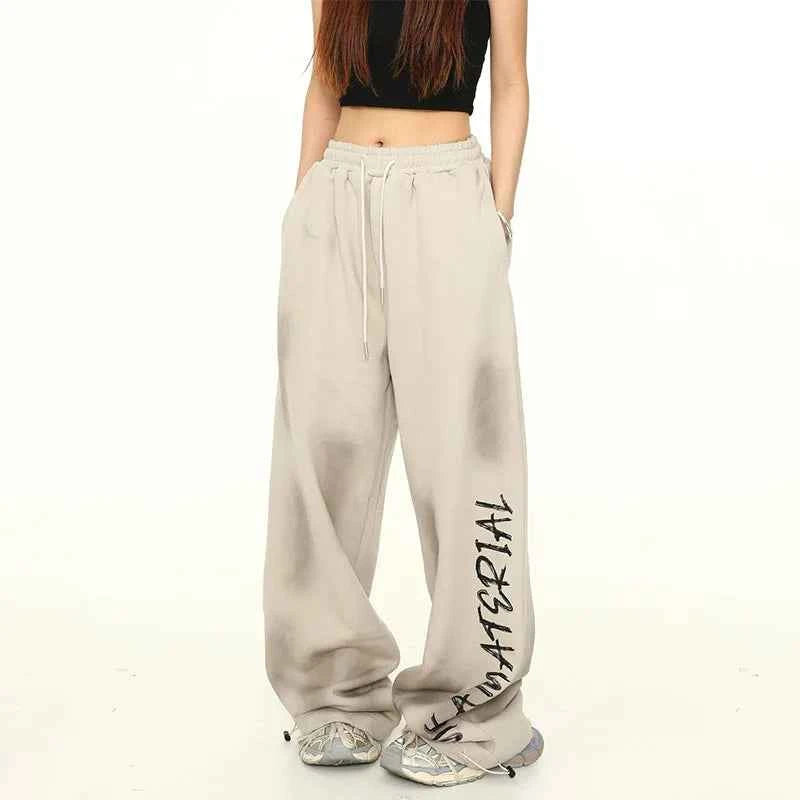 Streetwear Cool High Waist Graffiti Letter Sweatpants