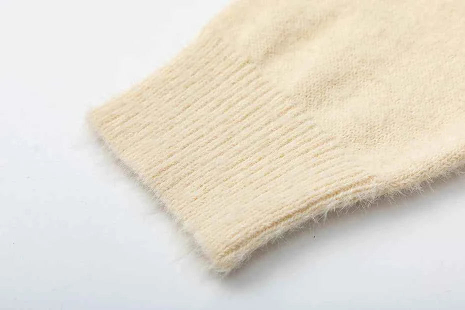 Women Effortless Oversized Ripped Knit Sweater