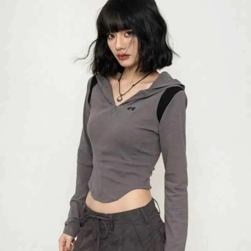 Retro Sports Casual Style Hooded T-Shirt