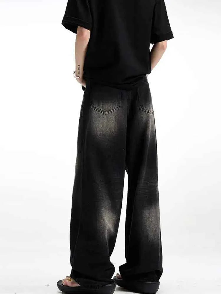 Retro Cool Whiskers Black Washed Jeans