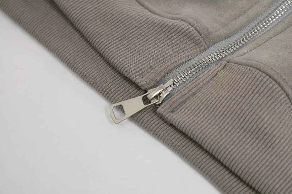 Y2K Streetwear Retro Zipper Casual Hooded Sweatshirt