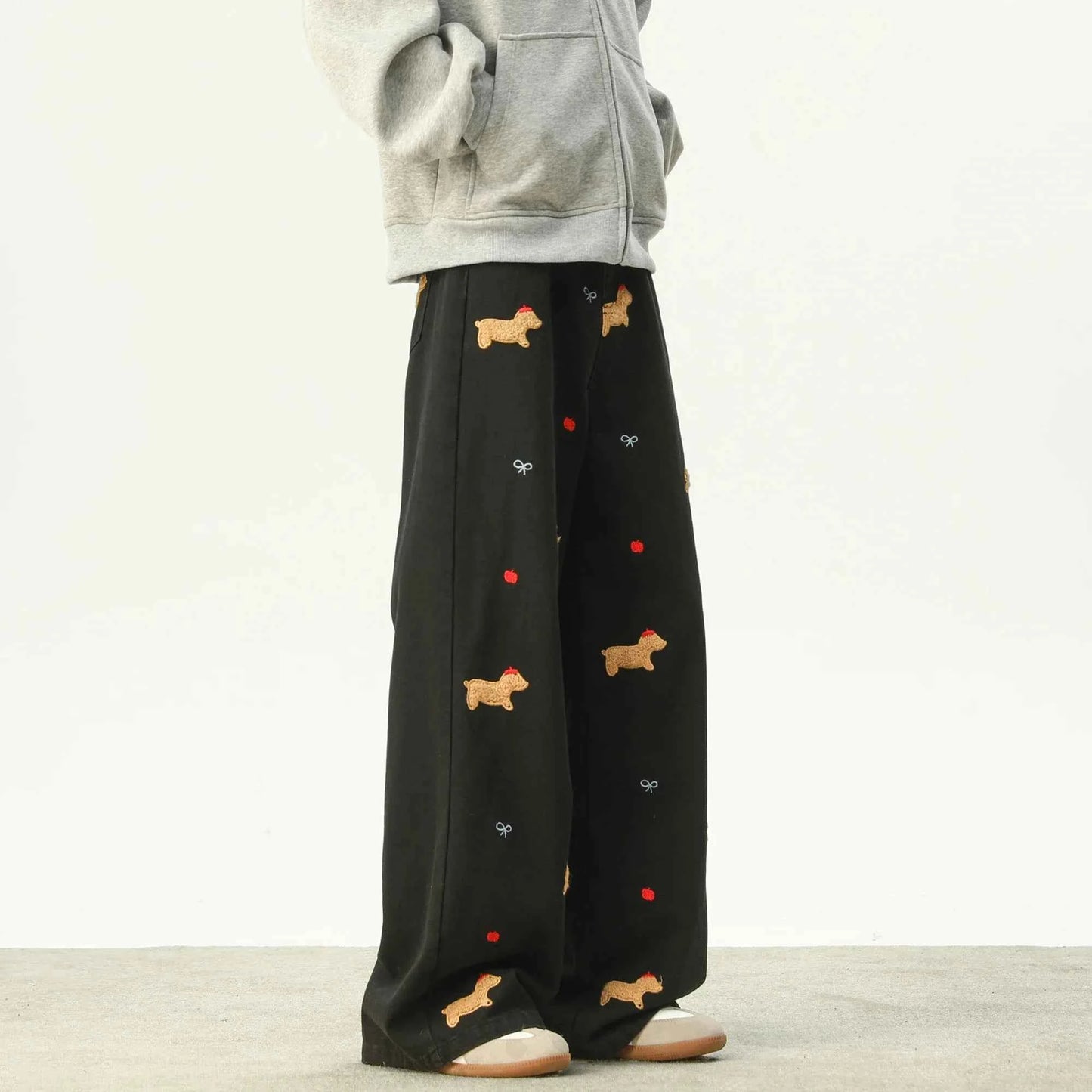 Y2K Streetwear High Quality Embroidered Striped Jeans