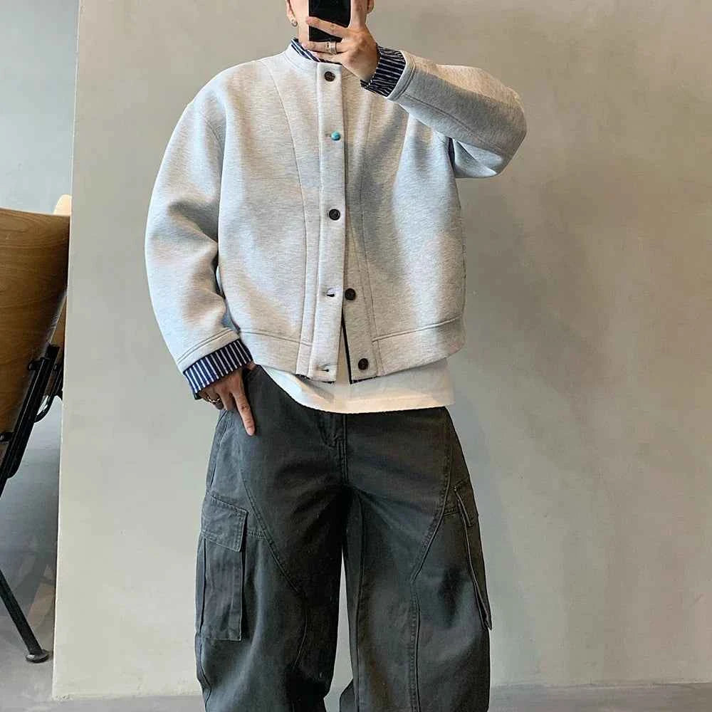 Trendy Fake Two-Piece Open Front Sweatshirt