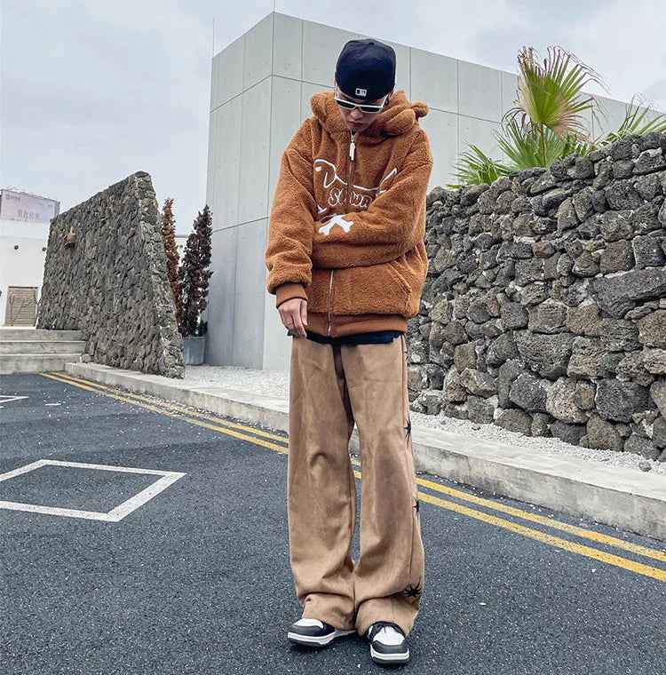 Streetwear Loose Casual Wide Leg Letter Sweatpants