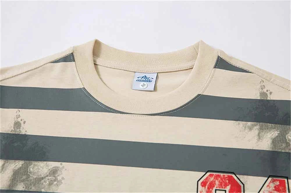 Investment Piece Striped Short Sleeve Cotton T-Shirt