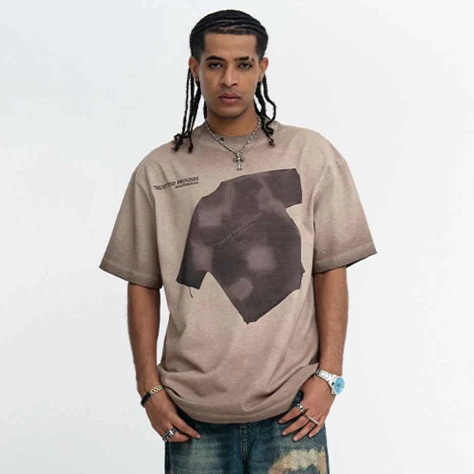 LUW "Archive-Aesthetic" Vintage Tee - Oversized Harajuku Streetwear T-Shirt