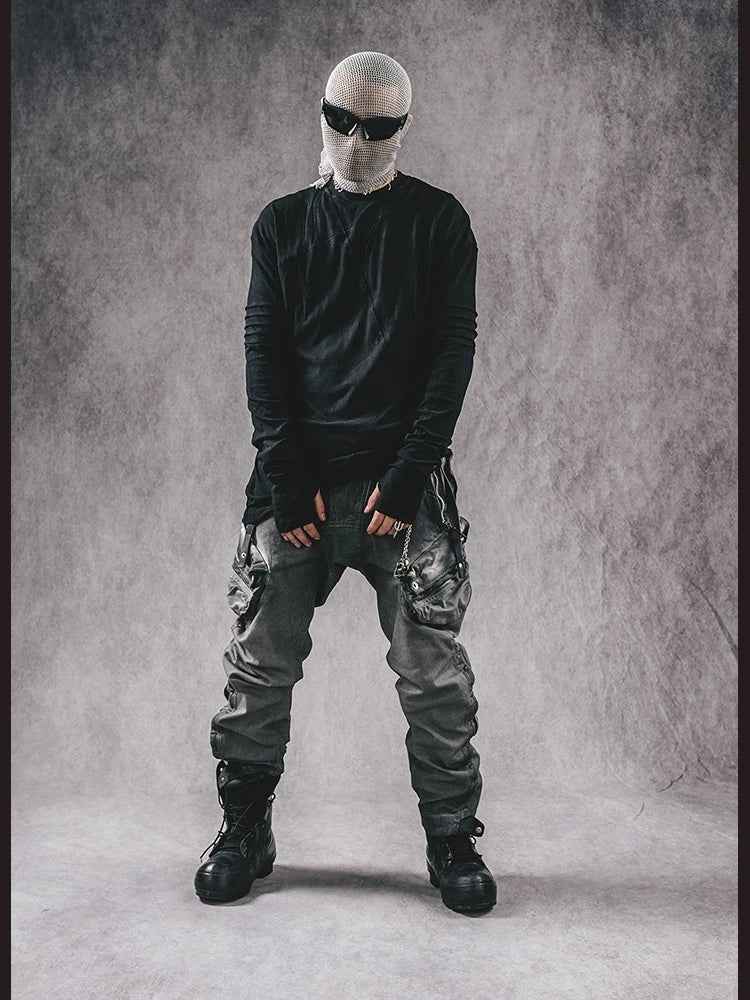 Gothic Dark Slim Fit Cotton Long Sleeve T-Shirt