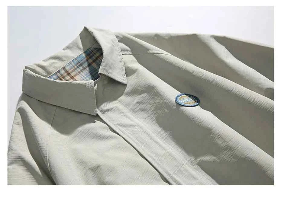 Autumn Plaid Casual Double Face Windbreaker Jacket