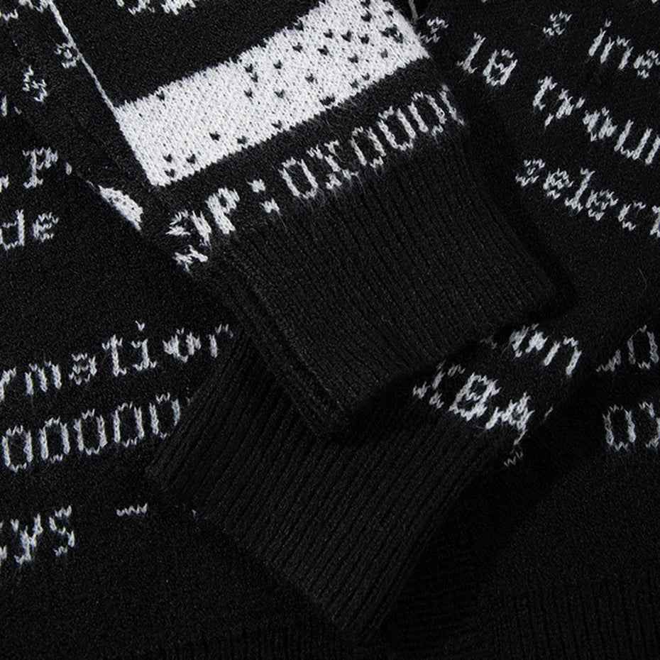 Y2K Gothing Vintage Oversized V-Neck Knit Cardigan