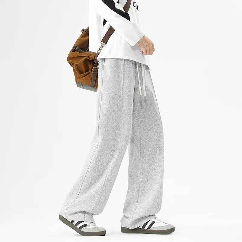 Knitted Loose Drawstring Sports Sweatpants