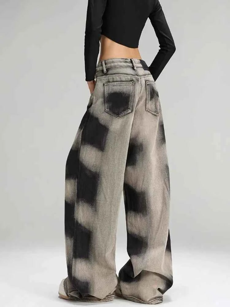 Denim Game Strong American Style Wide Leg Jeans