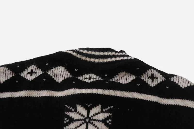 French Retro Forest Jacquard Knitted Cardigan