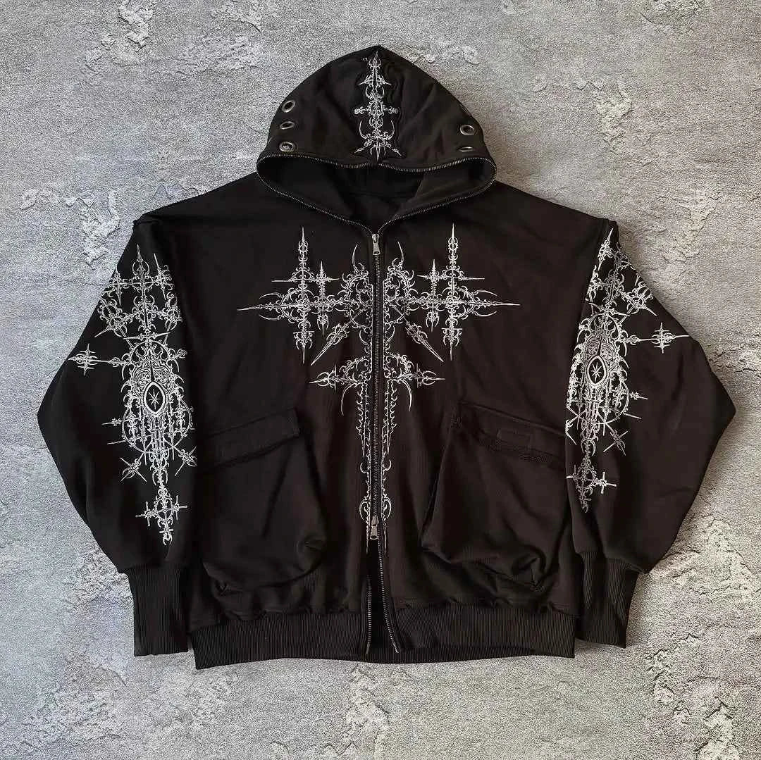 Black Stand Collar PU Leather Jacket