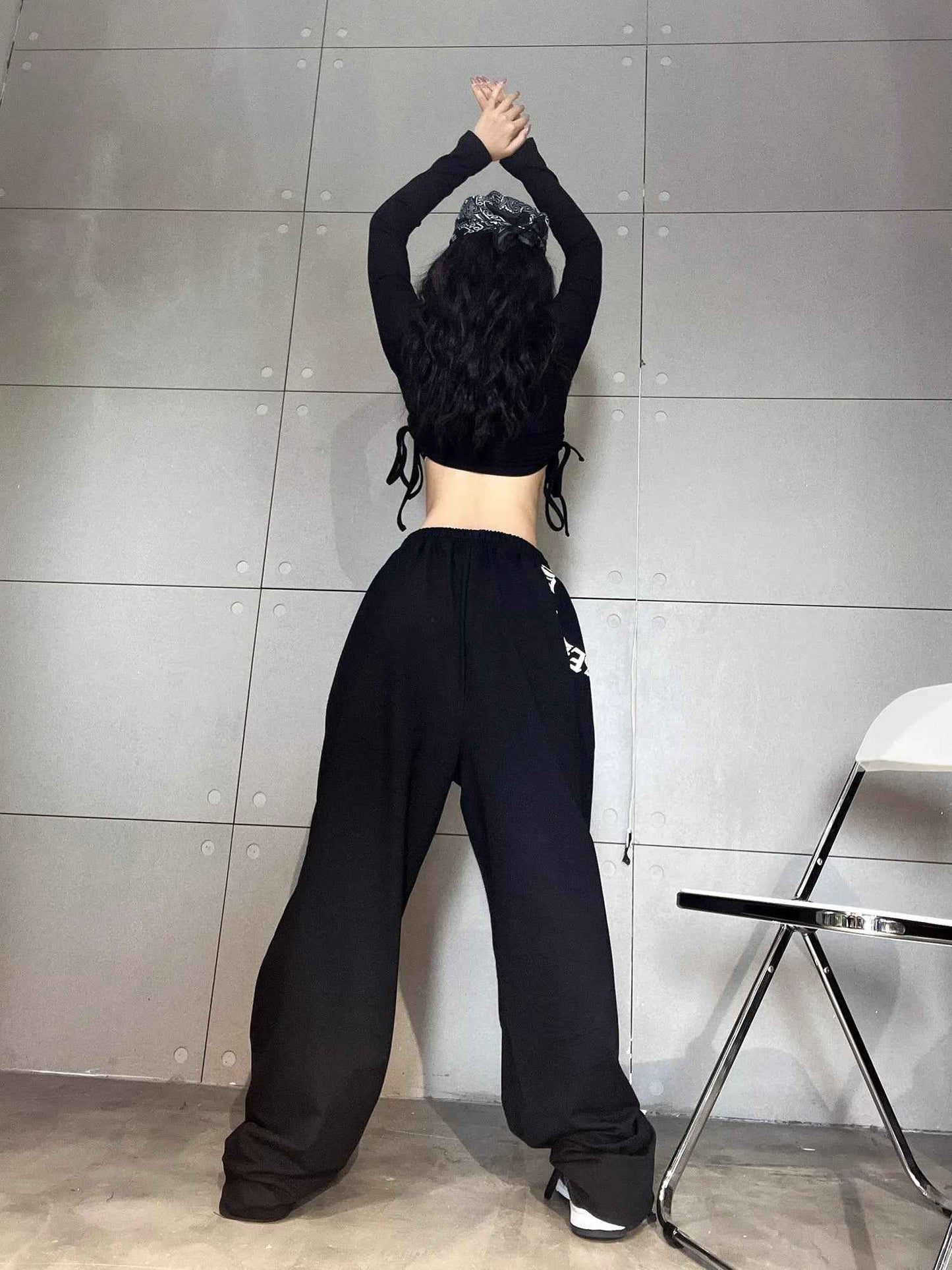 Black Ripped Loose Hip Hop Jeans