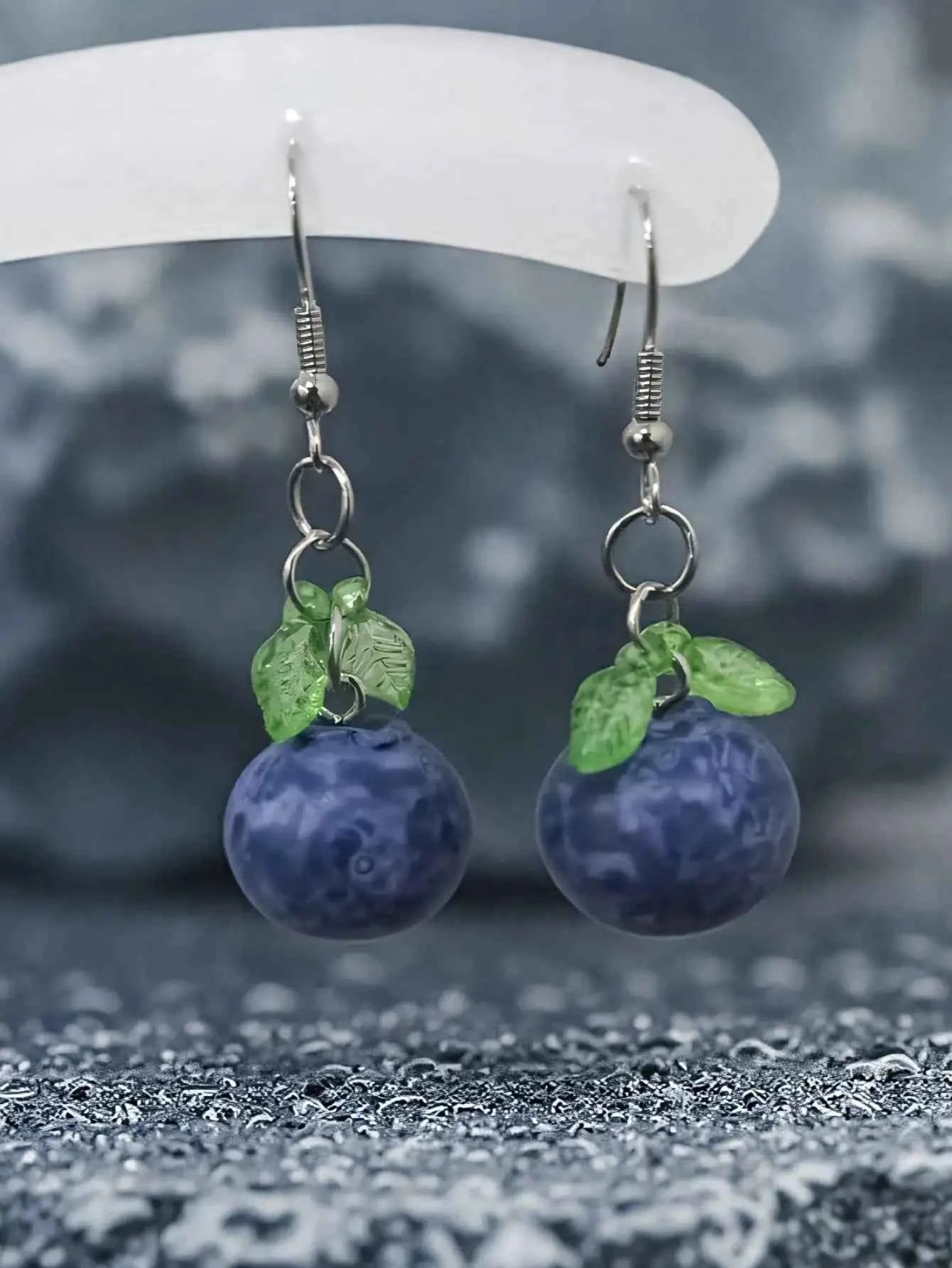 Everyday Realistic Fun Blueberry Earrings