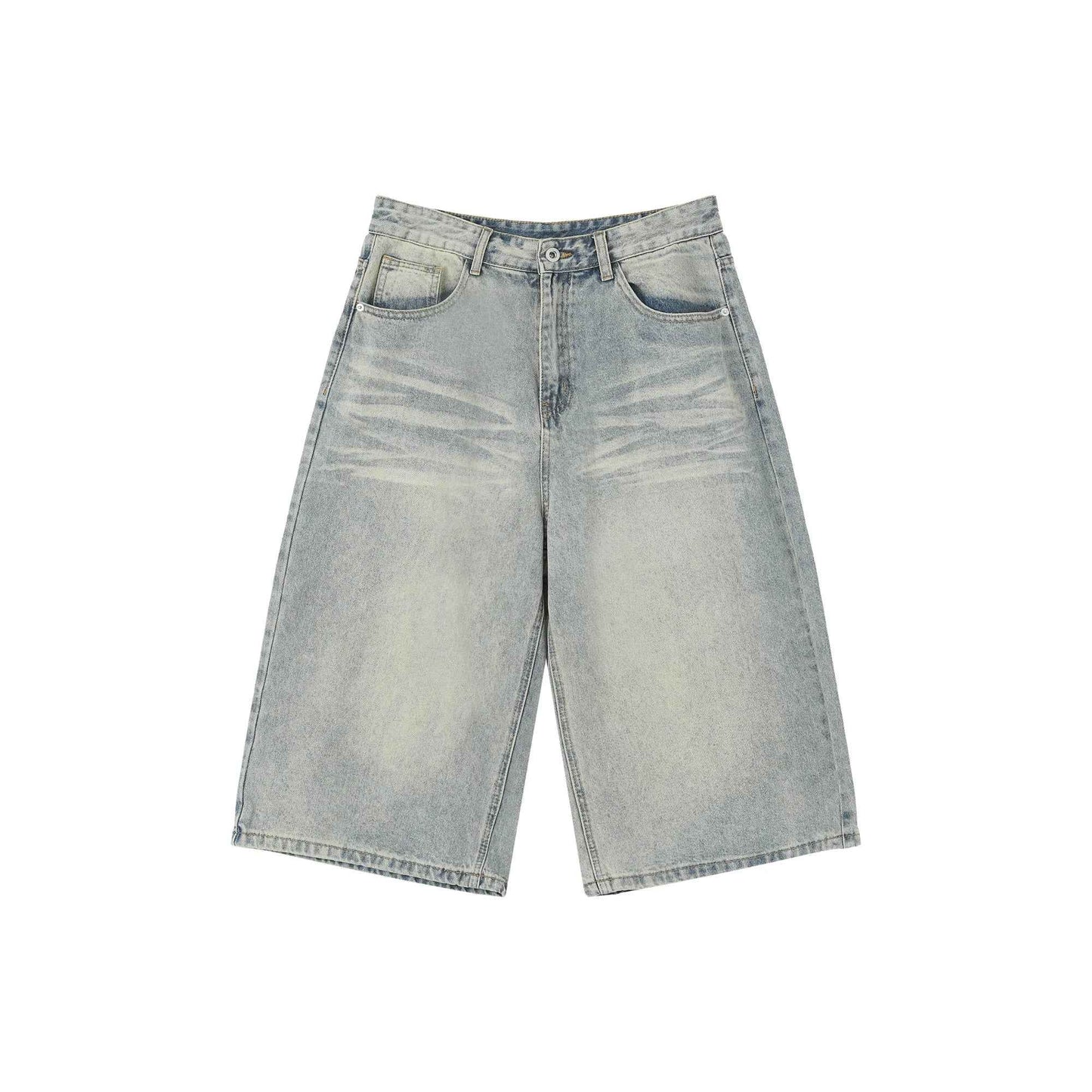 Effortless Versatile Cropped Wide Leg Denim Jorts