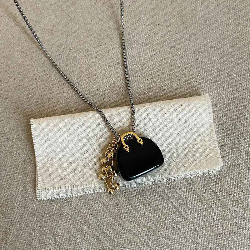 Luxury Beaded Stone Pendant Necklace