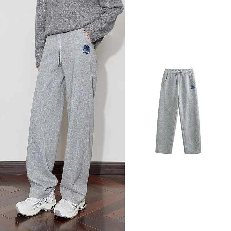 New Denim Flower Autumn Sweatpants