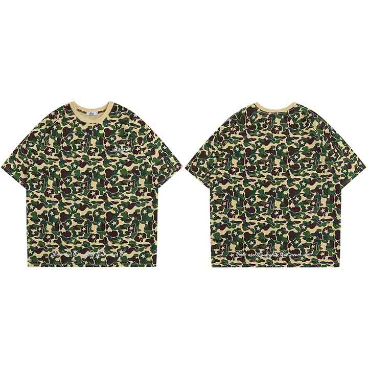 Snappy Crocodile Star Camouflage Design T-Shirt