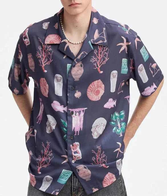 Light Flower Patterned Summer Shirt