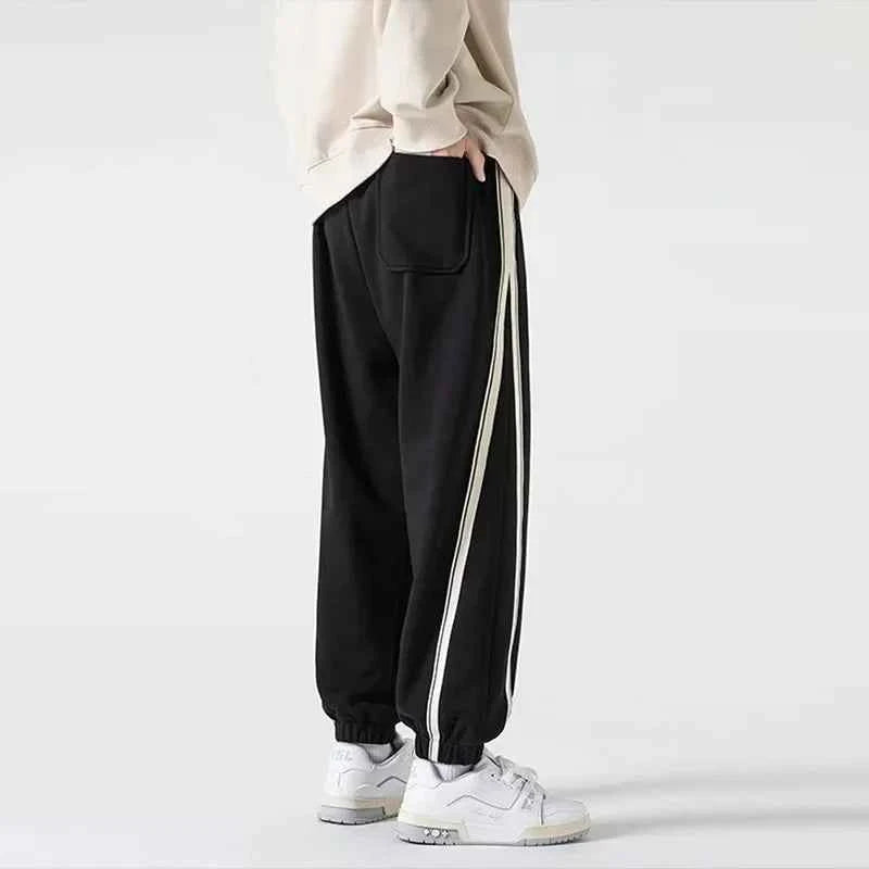 Breathable Striped Side Baggy Sporty Jogger