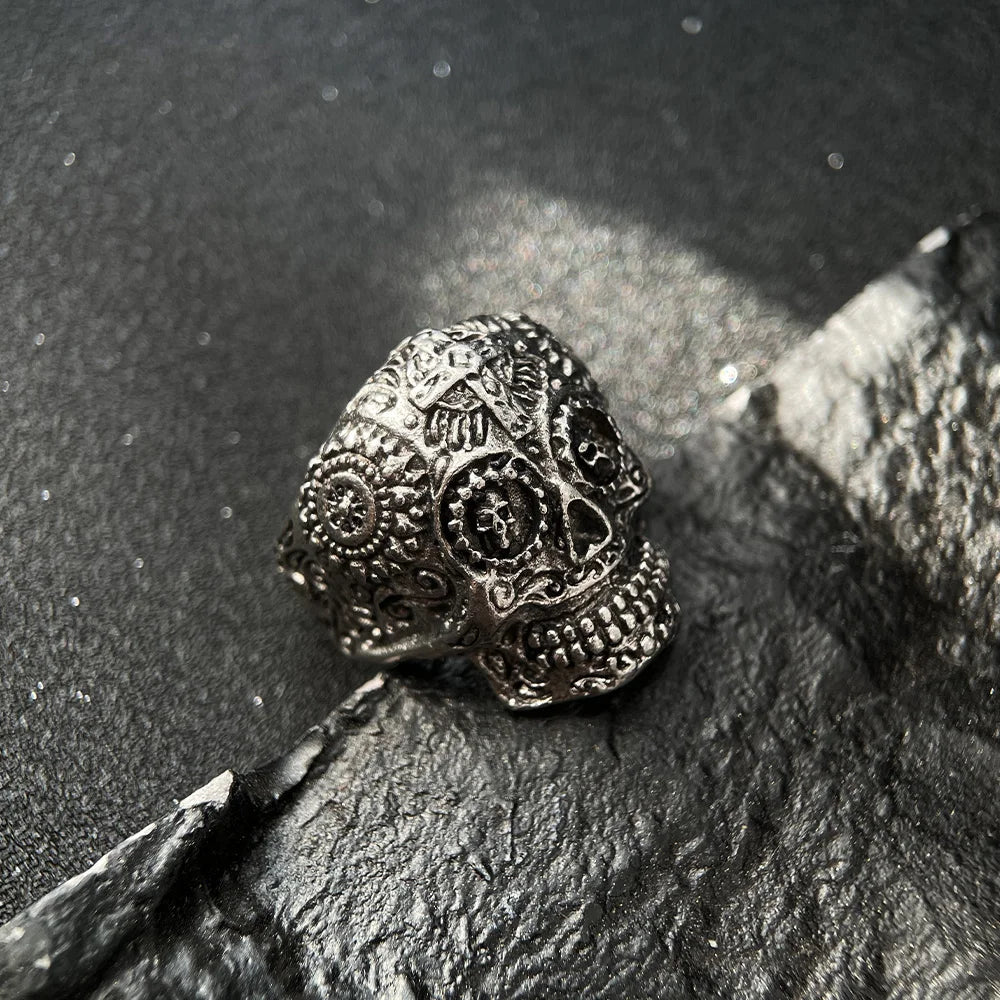 Steampunk Adjustable Open Cross Skull Ring - Luxuryurbanwear