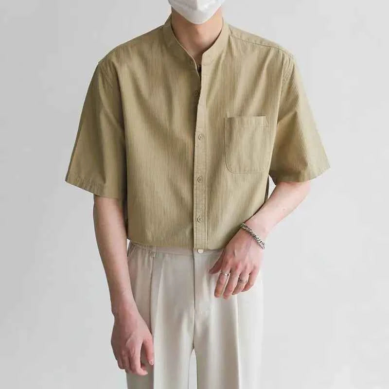 Classic Silk Korean Style Lightweight Camp Shirt