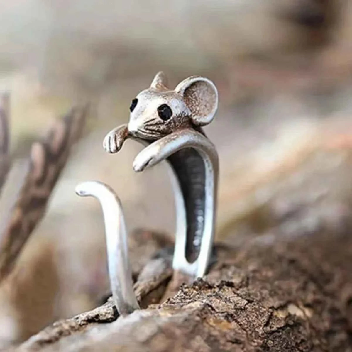 Vintage Silver Animal Design Pinky Ring