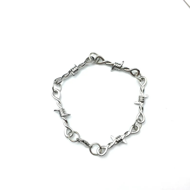 Y2K Punk Wire Necklace & Bracelet