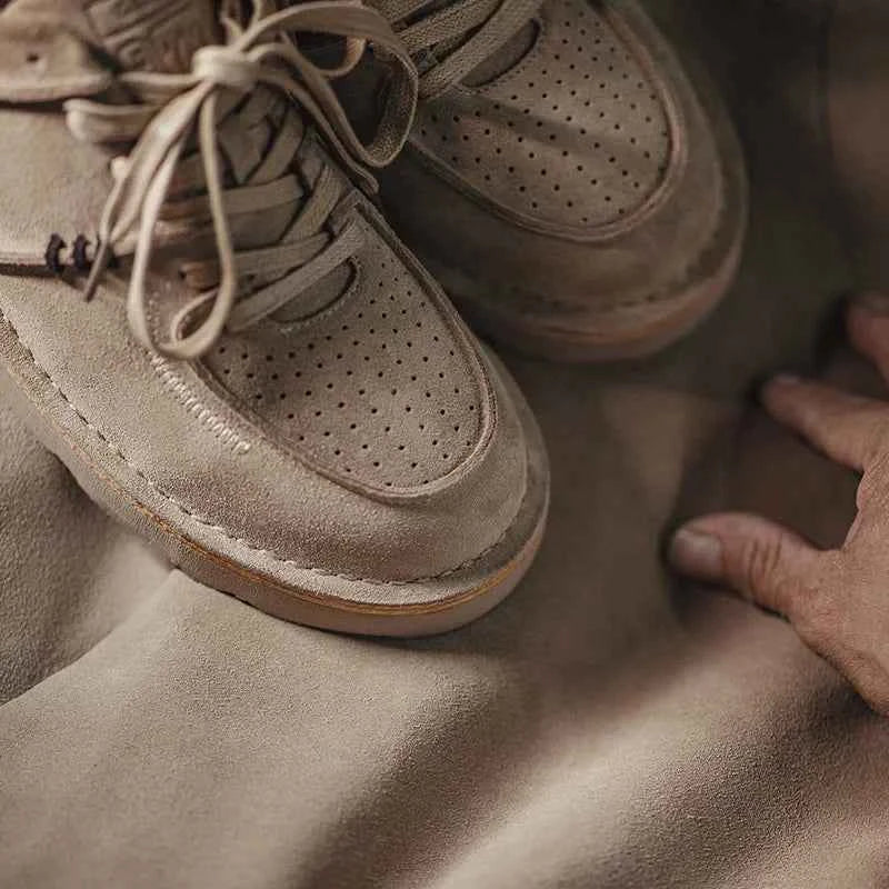 Chunky Platform Suede Work Shoes