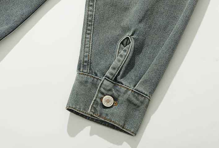 Snowflakes Heavyweight Denim Cargo Jacket