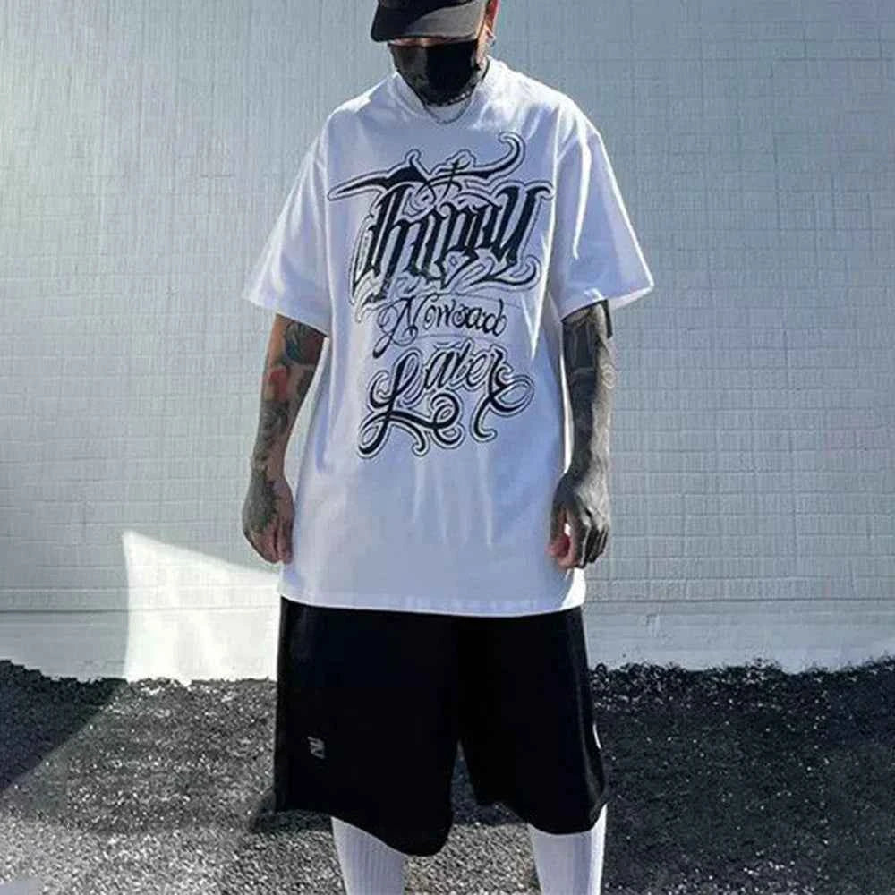Breathable Print Hip Hop Casual T-Shirt