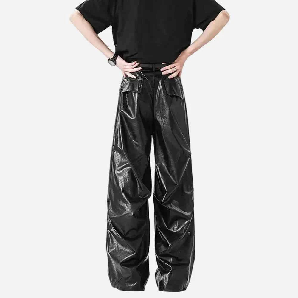 Versatile American Style Gothic Leather Pants