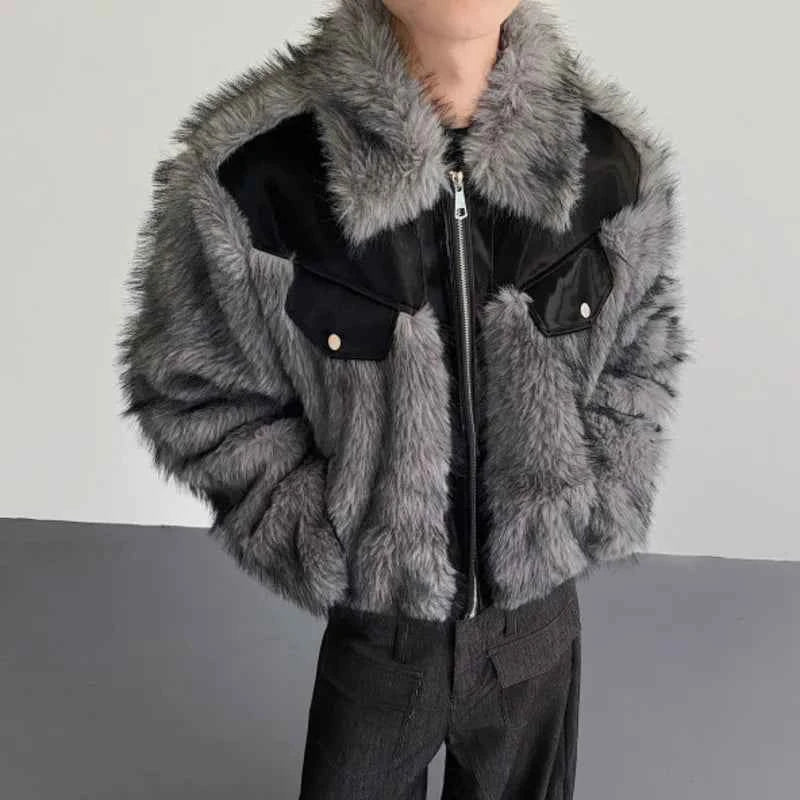 Luxurious High Quality Patchwork Faux Fur Jacket