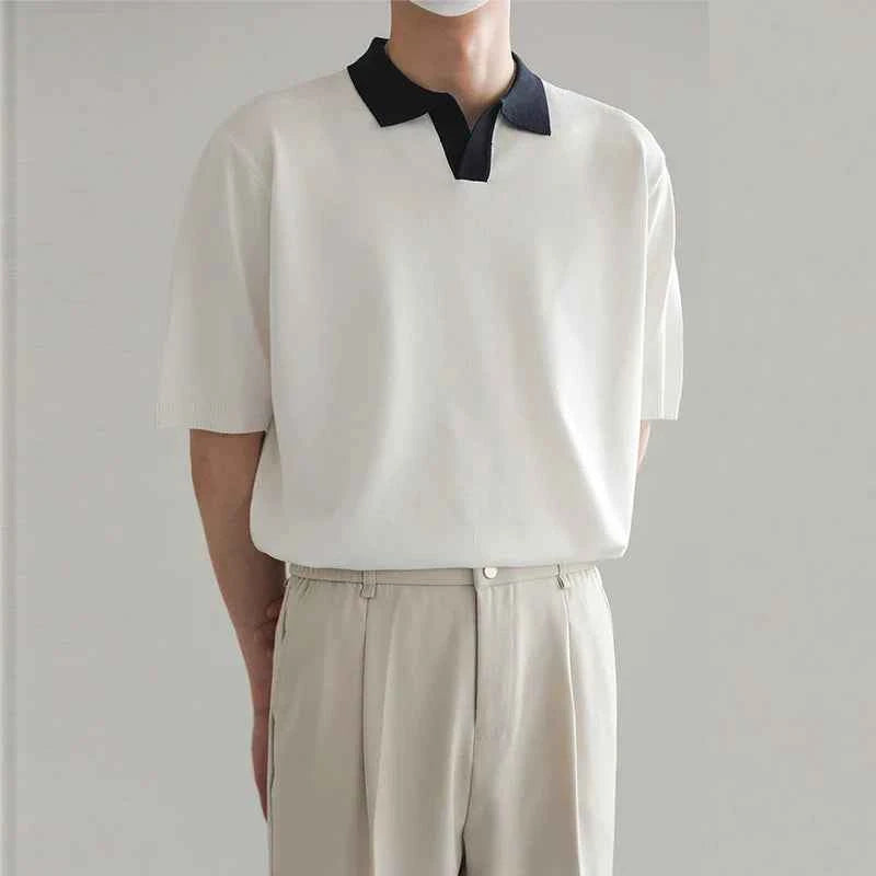 Classic Luxury Breathable V-Neck Polo T-Shirt