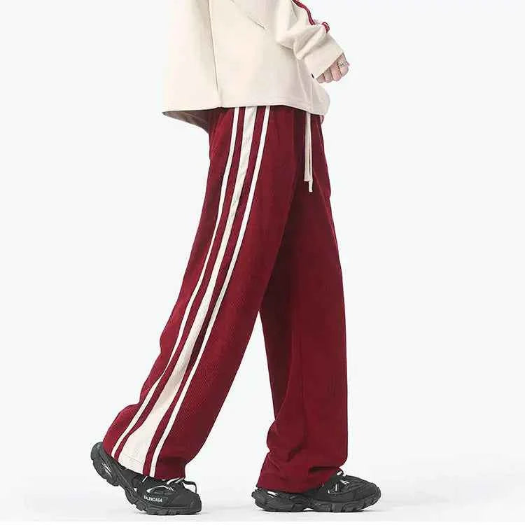 Winter Y2K Corduroy Wide Leg Sports Sweatpants