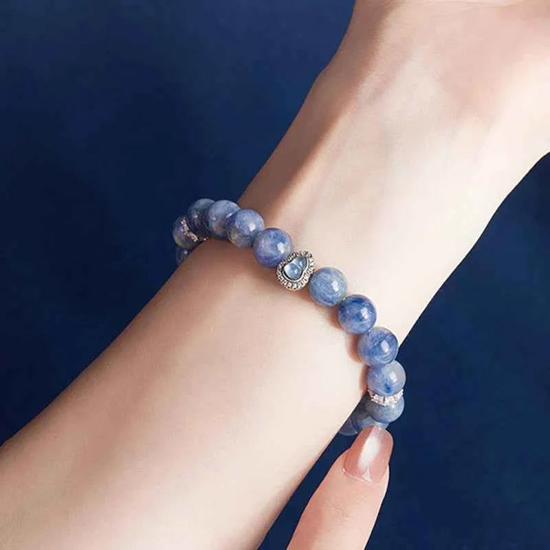 Exquisite Crystal Blue Bead Bracelet