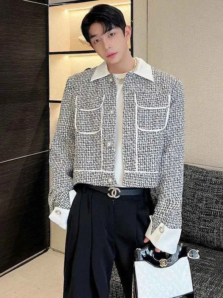 Luxury Elegant Checked Light Casual Jacket