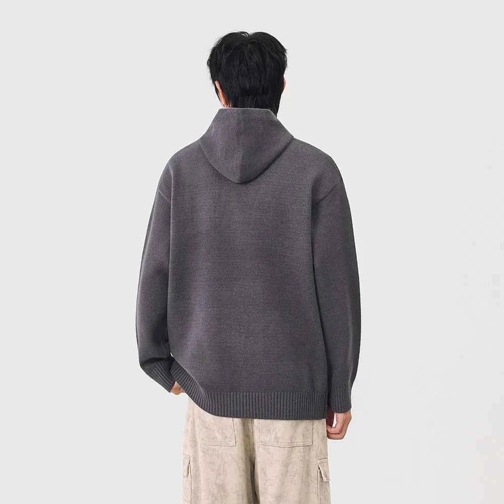 Cozy Winter Letter Print Kangaroo Hooded Sweater