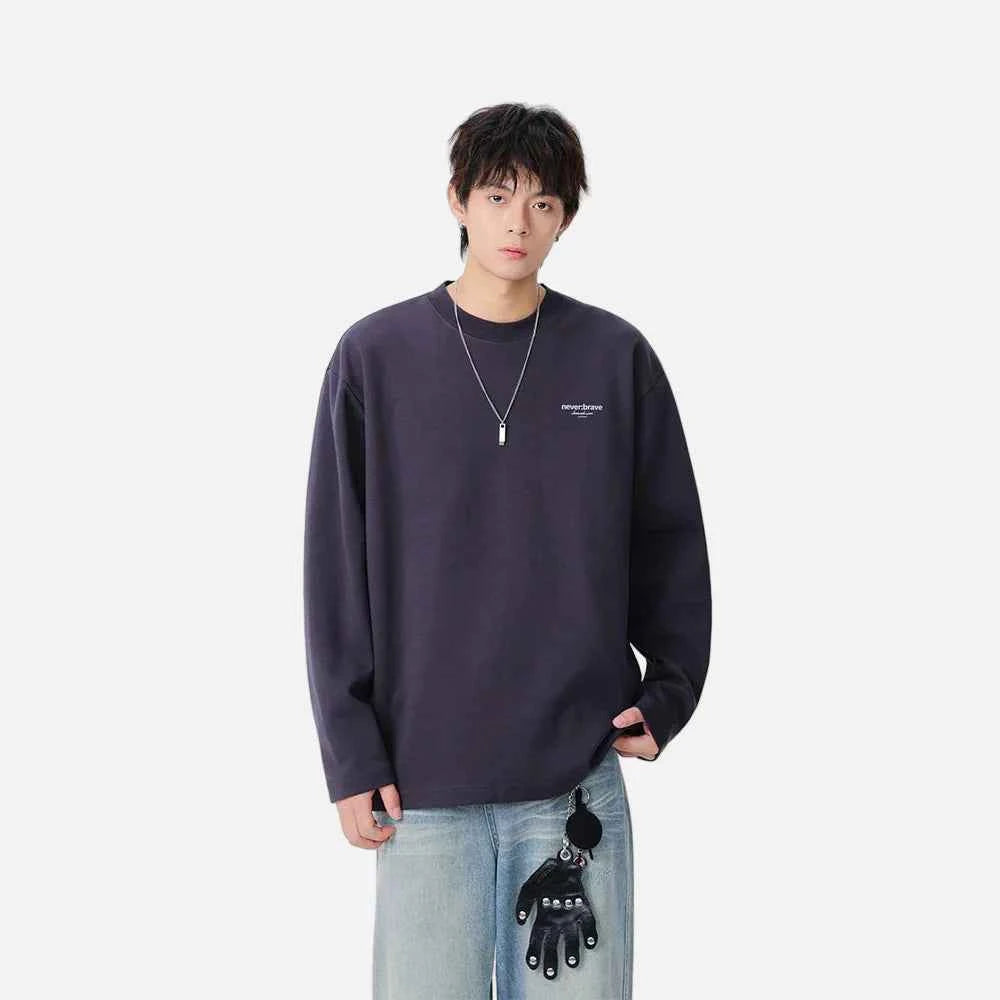 Minimalist Logo Detail Long Sleeve T-Shirt