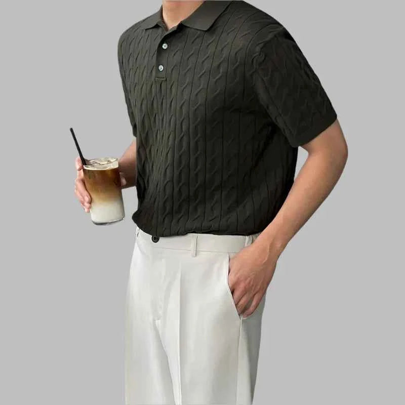 Classic Comfort Retro Slim Fit Casual Polo T-Shirt