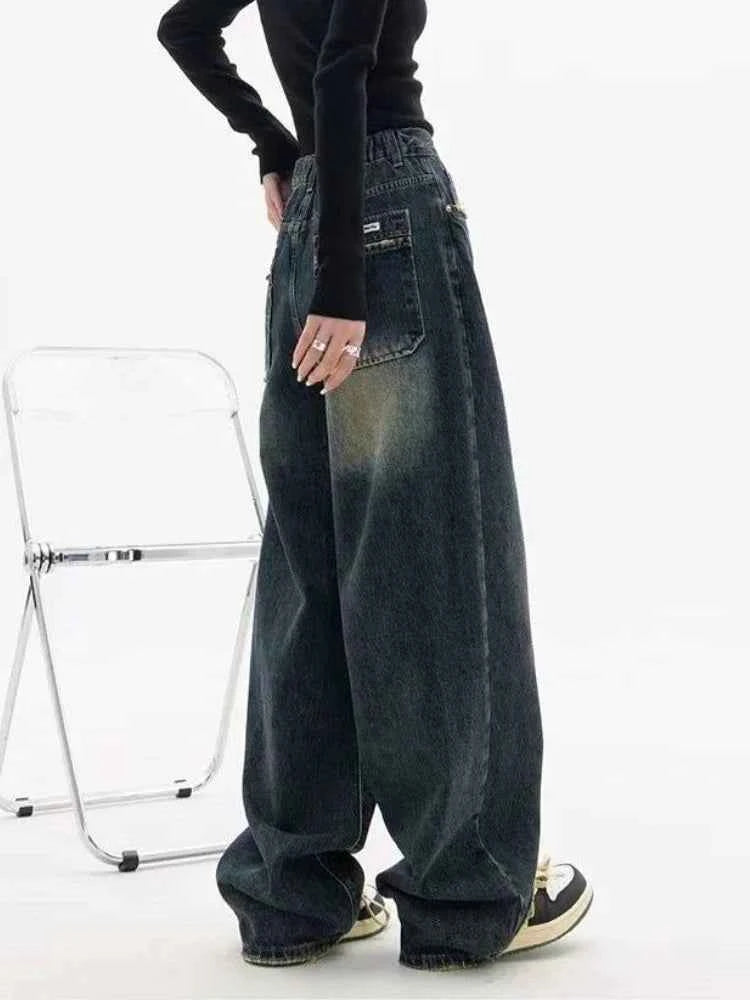 Retro Cool High Waist Wide Leg Jeans