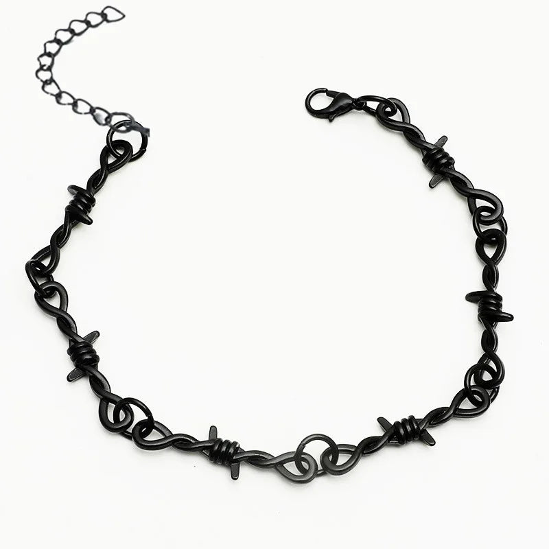 Y2K Punk Wire Necklace & Bracelet
