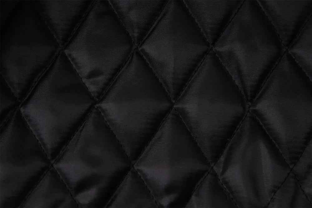Quilted Stand Collar Letter Patch Varsity Jacket