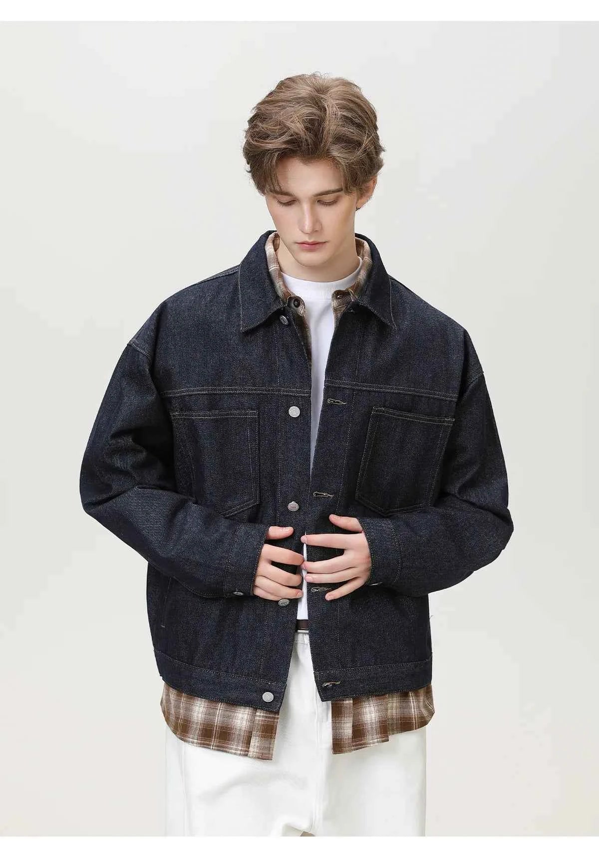 Vibrant Double Pocket Workwear Denim Jacket