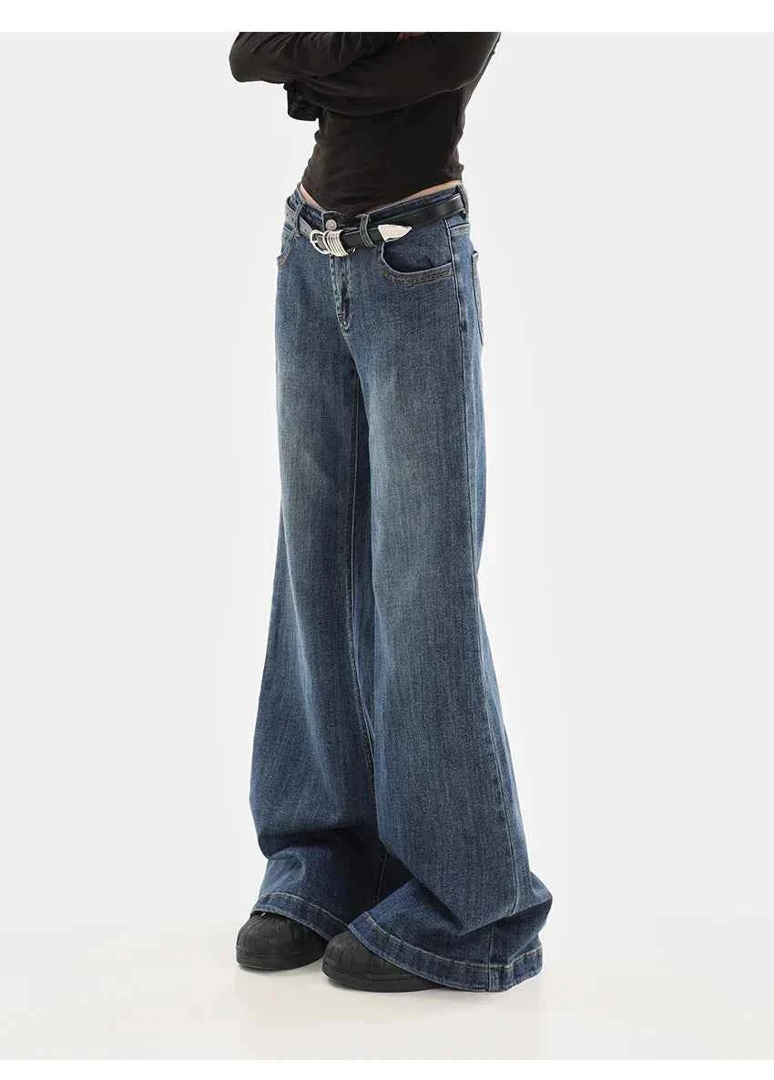 Minimal Look Vintage Slim Flare Denim Jeans