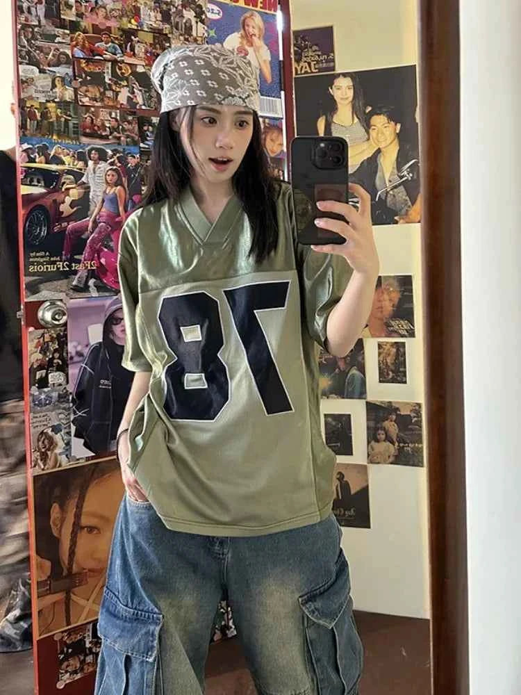 Streetwear Oversized Y2K Sport Number T-Shirt