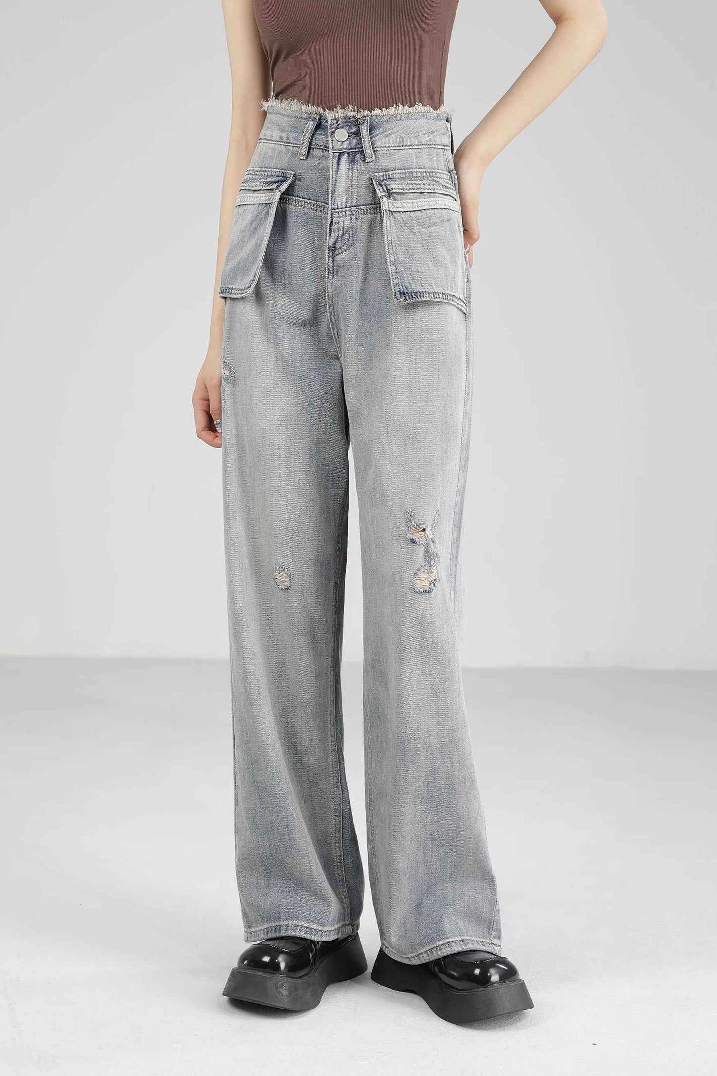 High-Quality Y2K High Waist Denim Jeans