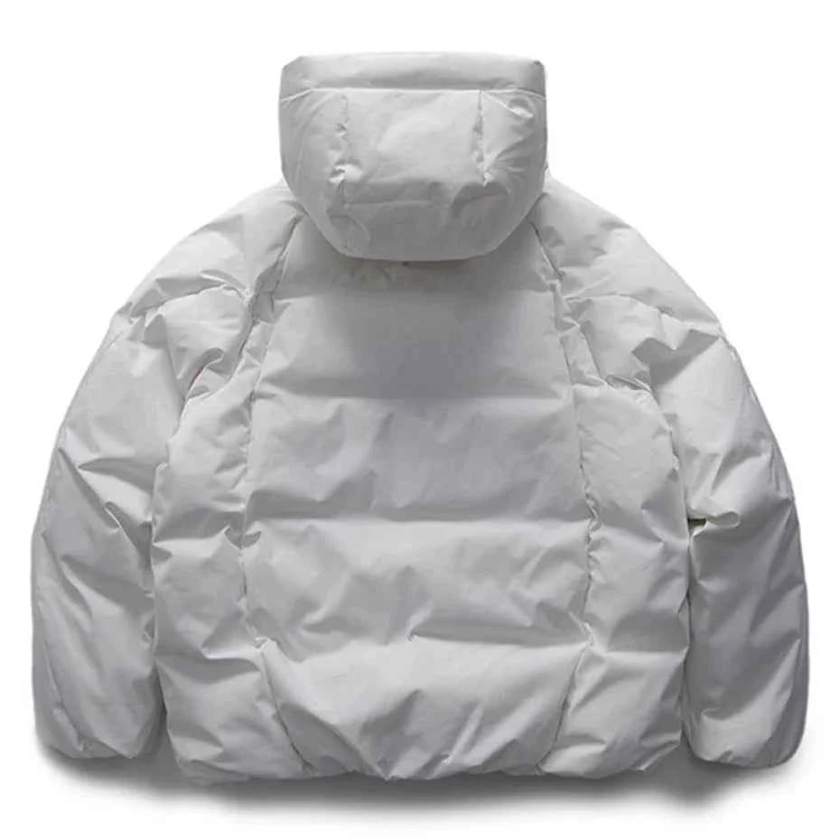 Y2K Winter Solid Loose Hooded Parkas Puffer Jacket